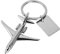 Porte-clés d'avion pour voiture - Personnalisé avec un charme One Piece - Pour les amateurs d'avion 8x5cm (argent)