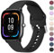 ZGCE für Amazfit GTS 4 Mini Armband/Amazfit GTS 2 Mini Armband/GTR Mini/GTS 4/GTS 3/GTS 2, 20mm Klassisch Silikon Armbänder Damen Herren, Verstellbares Sport Ersatzband Uhrenarmband, Schwarz