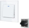 BSEED Interruptor de luz con LED Blanco,10A 1 Gang 1 Vía Interruptor de luz empotrado con luz de control LED,Interruptor conmutador con clips(regresa a la posición original después de presionar)