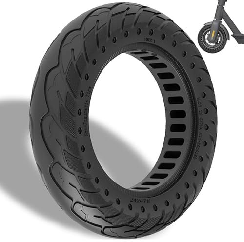 GLDYTIMES 10x2.5 Zoll Vollgummireifen für Ninebot Max G30D II/MAX G30LE II/MAX G30E II / G2 E / F2 Pro D, Soflow S06, EVERCROSS EV10Z Elektroroller, 60/70-6.5 Tubeless-Reifen, Anti-Explosions-Rad