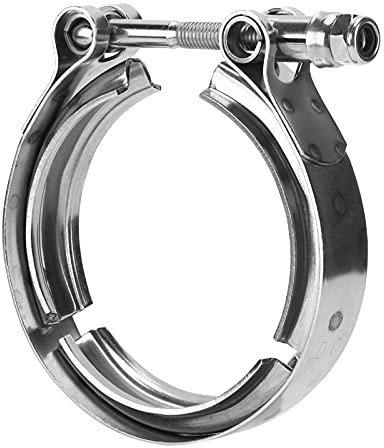 Turbocharger V Band Clamp, 3in V Band Clamp Turbocharger Exhaust Downpipe Stainless Steel Universal Car Accessories