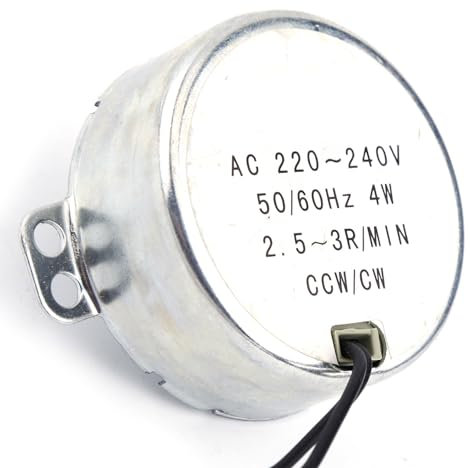 Synchronmotor, 220-240 V AC, Synchronmotor mit Permanentmagnet, tragbar, 4 W, geringer Stromverbrauch, Elektromotor mit Überspannungsschutzfunktion (2,5 – 3 U/min)
