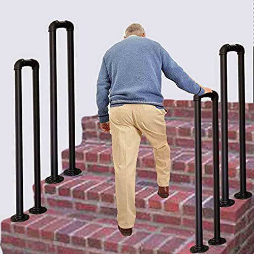 Treppengeländer, Wasserrohr In U-Form Handläufe, Sicherheit Für ältere Menschen Und Kinder Treppenhaus Handlauf, Geeignet Für Den Verandagarten Im Innenbereich Geländer(Size:H:65cm/2.1 ft)