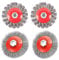 WOMGF 4-teiliges Drahtbürste Winkelschleifer 115mm Topf-Bürste Stahldraht M14 x 2 Kegelbuerste