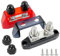 2 Stück DC Sammelschiene 12V- 48V, 250A Verteilerblock, Rot + Schwarz Stromverteiler, M10 Bolzen Batterie Busbar, für Automobil RV Solar Marine Boot LKW