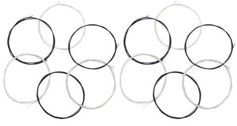 2 Satz Klassische Gitarrensaiten Schwarz Nylon Legierung Ersatz | Klassische Gitarre, Leicht zu Wechseln, Praktisches Satz, Passende Ergänzung für Zubehör