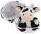 Idena 40368 - Mini Plüschkuh im Ei, ca. 13 cm, schwarz-weißes Kuscheltier Kuh, Plüschtier zum Kuscheln und Liebhaben