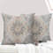 ECZOIL 2er Set Boho Kissenbezug 50x50 cm Kissenhülle Dekorative Dekokissen Boho Stil Vintage Zierkissen für Wohnzimmer Schlafzimmer Sofa Home Decor mit Verstecktem Reißverschluss - Blau Grau