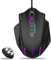 E-Yooso Grande Souris de Gaming Filaire, Souris Gamer XL avec Bouton de tir Rapide, 5 Boutons latéraux, 12 400 DPI, 5 Modes d’éclairage, 11 Touches Macro programmables, Poids réglables