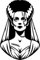 Pack of 2 Cartoon Bride of Frankenstein Waterproof Vinyl Sticker - Wall Decal, Laptops, Car, Water Bottles, Motorbikes, Vans, Horror Movie Gifts (2)