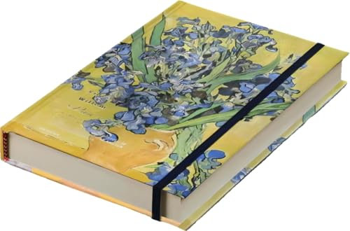 ipoul Blanko Journal Notizbuch, Kunsttagebuch, Skizzenbuch, 130 g/m², dickes Papier, Skizzenbuch, A5, Hardcover-Zeichennotizbuch, leere Seite, flach liegen, unliniert, Van Gogh Irises, Skizzenbücher