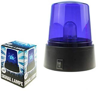 LP Divertissements Lot de 6 - Lampe gyrophare LED's Bleu 11cm