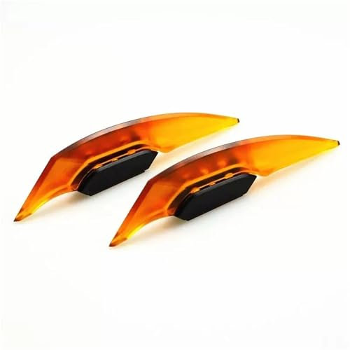 JKELPV Spoiler-Splitter-Kit Passend für Motorrad-Roller, universelles Motorrad-Winglet, aerodynamischer Spoiler, dynamischer Flügel mit Selbstklebender Dekoration Stoßstange(Orange)