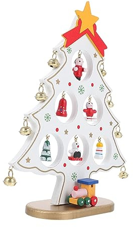 Ipetboom Decoración Navideña Creativa De Madera Adorno De Escritorio para Fiestas Decoración De Árbol De Navidad para Mesa De Centro Ambiente Festivo