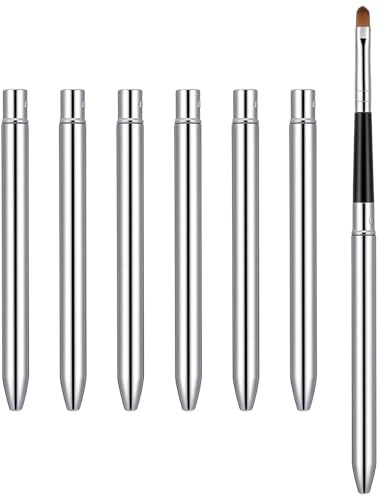 2 Stück Einziehbarer Lippenpinsel Concealer Pinsel Lippenstiftpinsel Lipgloss Applikator Tragbare Lippenbürste Versenkbarer Lippenpinsel Metall Reise Lippen Makeup Pinsel Für Lippenstift (Silber)