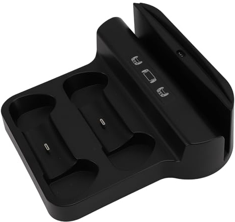 HUSHUI 3-in-1-Ladestation für Portal-Remote-Player und Dual-Controller, mit Typ-C-Adapter und LED-Anzeige, Smart-Chip-Überladeschutz