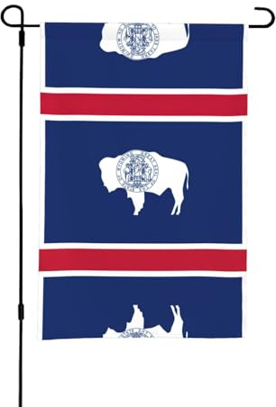 Drapeau de l'État du Wyoming - Drapeaux de jardin saisonniers double face 30,5 x 45,7 cm à l'extérieur - Décoration de vacances de Pâques