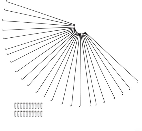 Juego de radios y pezones de bicicleta de 24 piezas de material de acero para ruedas de 27, 5, 29 pulgadas, compatibles con cubos de bicicleta estándar de 260 mm para 275 mm y 289 mm (275 mm)