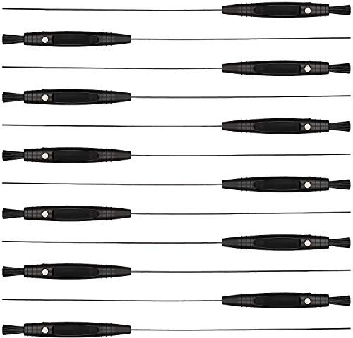 12 Packs Multifunctional Hearing Aid Cleaning Kits with Brush and Wire Cleaner for Sound Tubes, Hearing Aid Cleaning Brush with Magnet for Universal Cleaning
