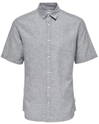 Only & Sons Herren Freizeit Hemd ONSCAIDEN Slim Fit XS S M L XL XXL Blau, Größe:M, Farbe:Dress Blues 22009885