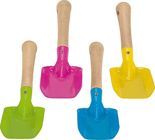 Ameisenkeks® Juego de palas para niños, 4 palas de metal resistentes de producción de marca, juguete de arena para niños, herramienta de jardín para la caja de arena
