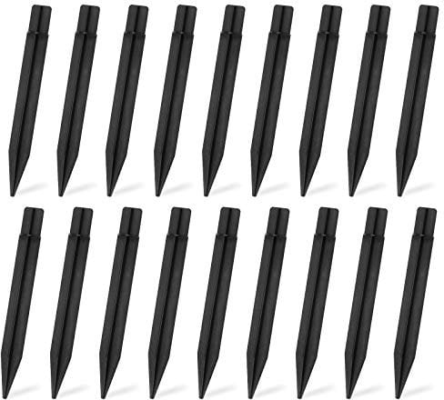 Jubaopen 18 Stück Kunststoff Erdspieß Stangen Solarleuchten Spieß Ersatz ABS Leuchten Stangen Ground Spikes Stakes Solar Lichter Spikes Ersatz für Gartenlicht LandschaftsSicherheitslicht (21×2,1 cm)