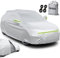Favoto SUV Car Cover, Out Door Full Car Covers Waterproof Large with Right Side Zipper Sun Protection Windproof Exterior Covers Universal Fit (188 to 198 inches) Silver Car Cover
