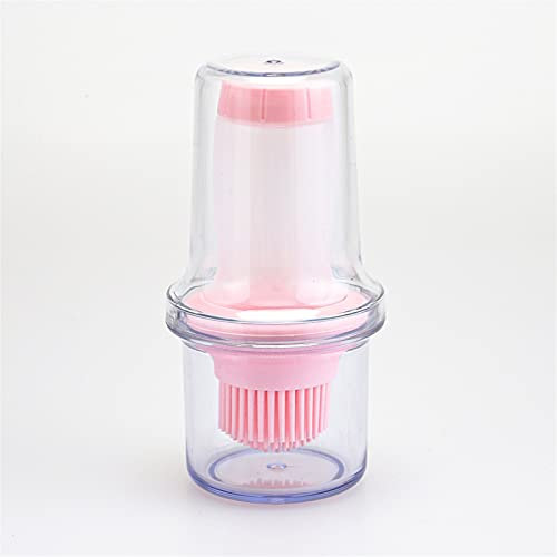 Baking Basting Brushes Silicone BBQ Grill Oil Bottle Brush Kitchen Accessories Barbecue Pastry Oil Sauce Brush (Color : Pink)
