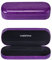 molshine Bling Custodia Rigida per occhiali in pelle PU,Custodia Portatile Luminosa per Occhiali per Uomo Donna Ragazza Viaggio Studio Lavoro-(Viola)