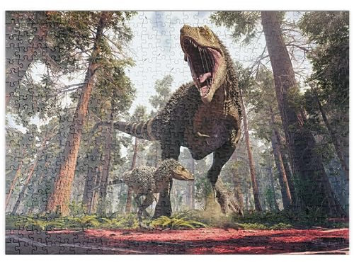 MyPuzzle Tyrannosaurus Rex und Sein Jungtier - Premium 500 Teile Puzzle - MyPuzzle Sonderkollektion von Puzzle Galaxy