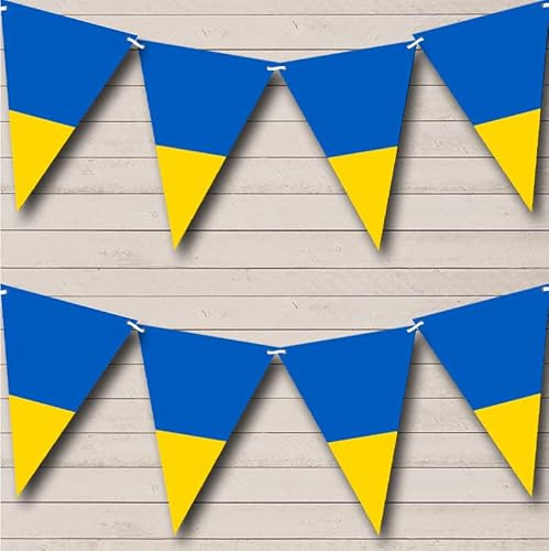 Fingerprint Designs Blank Ukraine Solidarity Flag Colours Bunting - 50% of all profits from this item will go to charities supporting Ukraine.