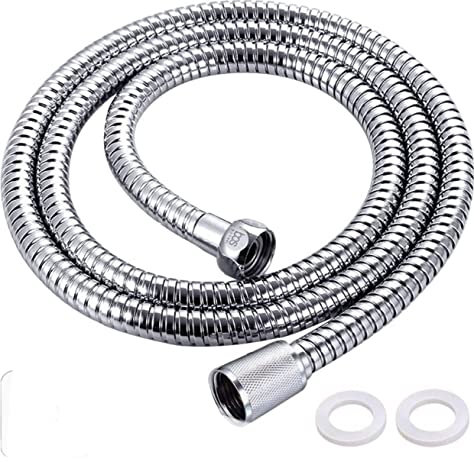 Duschschlauch, 1,5 m, Brauseschlauch aus Edelstahl, verchromt, Durchmesser 1,5 - 2 cm