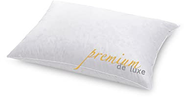 Hanskruchen® Premium de Luxe Daunenkissen 60x70 cm - Made in Germany Daunen Kopfkissen aus 100% Baumwolle - 3 Kammer Daunenkissen für Allergiker [1er Pack]
