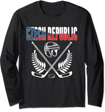 Tschechische Republik Eishockey-Fans Trikot – Support Czech Hockey Langarmshirt