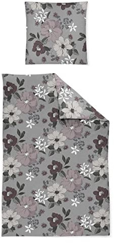 Irisette Edel-Feinbiber Bettwäsche Koala Gakona Mauve 1 Bettbezug 135 x 200 cm + 1 Kissenbezug 80 x 80 cm