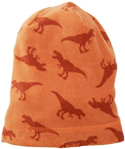 Playshoes Unisex Kinder Fleece-Mütze Wintermütze, Beanie Dinos, 51cm