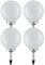 etc-shop Solarleuchte Kugel Garten LED Gartendeko Solarkugel für Außen 20 cm Kugelleuchte Solar, Leuchtdauer ca. 6-8 Stunden, H 62 cm, 4er Set