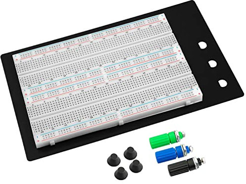 AZDelivery SYB-1660 Lötfreies Breadboard-Protoboard | Testschaltung Breadboard-Kit | Tie-Point 1660 ZY-204 | Mit 4 Strombahnen