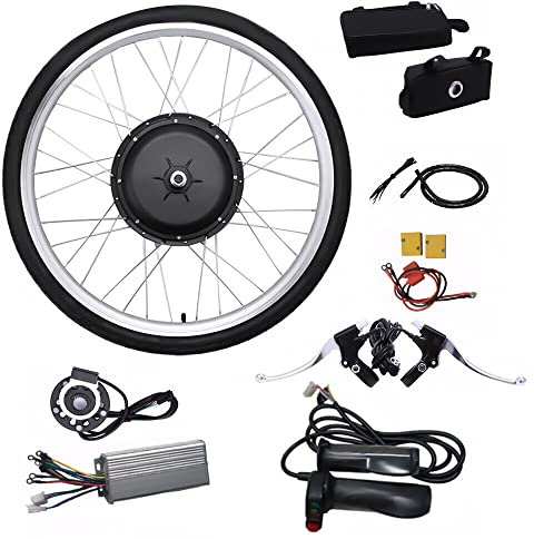 InSyoForeverEC E-Bike Conversion Kit 26” Zoll E-Bike Conversion Kit Vorderrad Elektrofahrrad Umbausatz Frontmotor 36V 250W