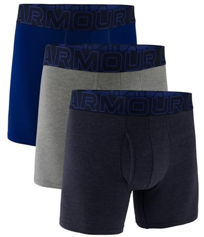 Under Armour Herren Boxershorts aus Performance-Baumwolle im 3er-Pack, 15 cm Beinlänge – atmungsaktiv, feuchtigkeitsableitend, weiches Tragegefühl, ganztägiger Komfort