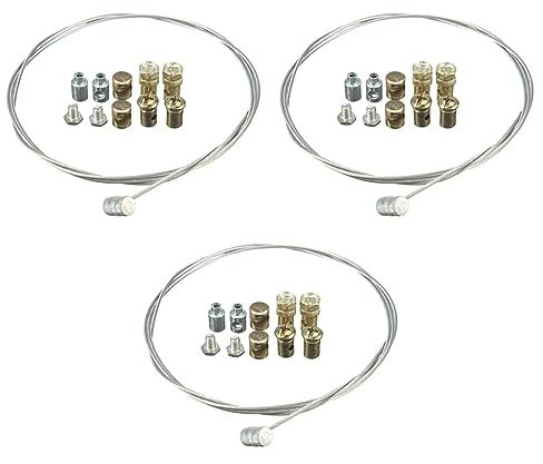 SuKeYuan 3 Set Motorcycle Cable Repair Kit Motorcycle Emergency Brake Throttle Accelerator Cable Clutch for Motorbikes Accessories