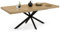 IDMarket Esstisch, ausziehbar, rechteckig, Alix, 6-10 Personen, Holz und Schwarz, 160 – 200 cm