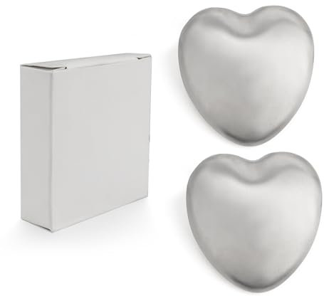 SRJQXH 2 Stück Edelstahlseife, Metallseife in Herzform 7cm, Neutralisiert den Handgeruch Anti-Geruchs Soap, Küchen Gadgets Praktische Geschenke