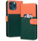 Tiyoo Lovely & Cute Flip Wallet Phone Case for iphone 13 Pro Max with Cartoon Cat&Dog Pattern,Premium Magnetic PU+TPU Leather for high protection Phone Cover for iphone 13Pro Max(Dark Green&Orange)