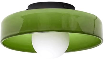 Plafonniers Luminaires de plafond en verre de couloir modernes en forme de bol E27 Vintage près du plafonnier Grand plafonnier de cuisine en verre orange for chambre à coucher salle de bain buanderie(