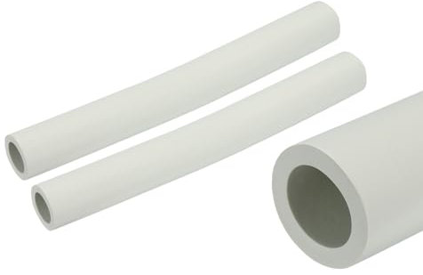 QUARKZMAN 2Pcs 10 Tubo de Aislamiento de Tubería (25 cm) 7/8 (22 mm) de Diámetro Interno y 1 1/4 (32 mm) de Diámetro Externo, Espuma para Soporte de Agarre de Mango, Blanco