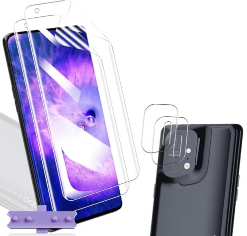 Yiunssy Protection Écran et Caméra Arrière pour OPPO Find X5 Pro - [Non-Verre Trempé] TPU Flexible [2+2 Pièces]