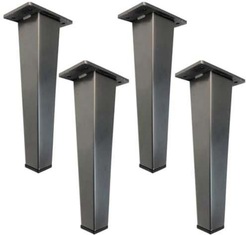 SZLXJMFL Pieds d' Armoire, Lot de 4 Pieds de Placard Galvanoplastie Pattes de Meubles Noir Peuble de Salle de Bain Metal Pieds de Buffet 6-30cm Vis Inclus-15cm/6in