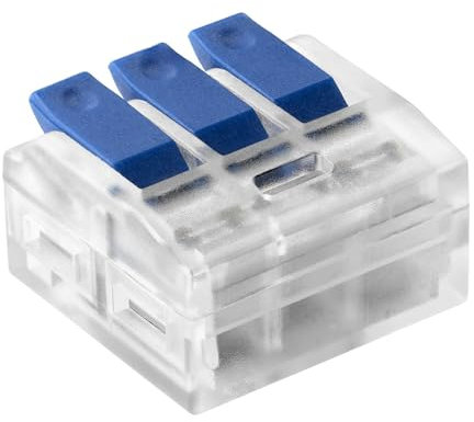 Miratic Morsetti Elettrici per Qualsiasi Cavo 0,75-4mm² Connettori Elettrici Rapidi IEC 450V/32A Collegamento Cavi Elettrici (3 fili/blister da 6)