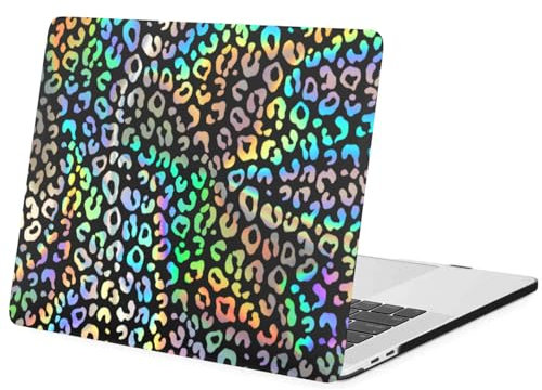 FFBOFFC Hülle Kompatibel mit MacBook Pro 13 Zoll 2020 2019 2018 2017 2016 Freisetzung A2338 A2289 A2251 A2159 A1989 A1708 A1706, Kunststoff Hartschale Schutzend Case, Leopardenmuster